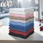 Set Asciugamani Biancaluna art. Live Colors 600gr/mq Spugna 100% Cotone per Hotel e BeB