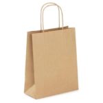Shopper carta, busta in carta, shopper carta 50 pezzi colore avana 26x12x36
